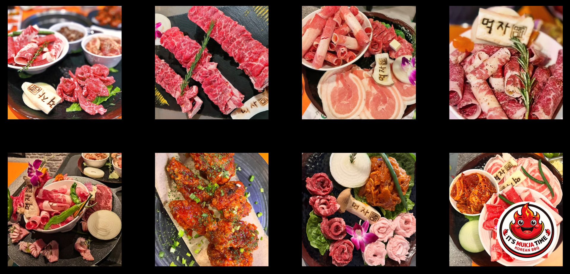 Mukja Korean BBQ meat selection